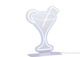 Leitmotiv - Neon Light Coctail w. Straw - Blauw