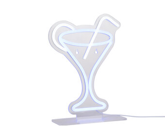 Leitmotiv - Neon Light Coctail w. Straw - Blauw