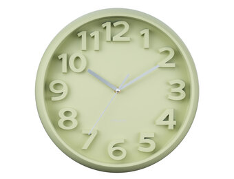 Karlsson - Wandklok Elevated Classic Numbers - Tea green- Ø33,5cm