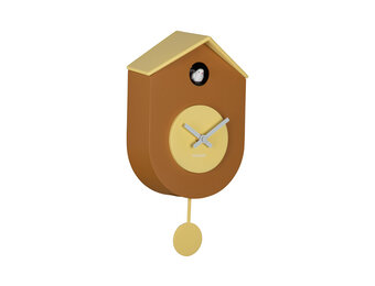 Karlsson - Wandklok Grato Cuckoo - Ochre yellow & soft yellow