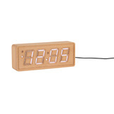 Karlsson - Wekker Solid Wood Engraved - Licht hout
