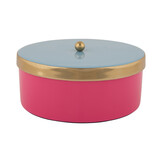 Present Time - Opbergbox Double Funky Medium - Bright pink & soft blue