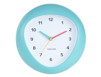 Karlsson - Wandklok Funky Vibes - Turquoise blue- Ø25,5cm