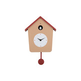 Karlsson - Wandklok Cuckoo Light - Soft brown & red ochre