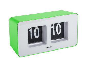 Karlsson - Wand/Tafelklok Funky Flip - Heldergroen