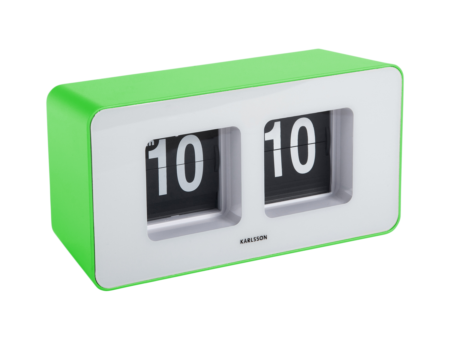 Karlsson - Wand/Tafelklok Funky Flip - Heldergroen