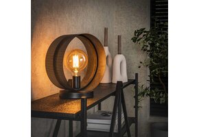 Hoyz Collection - Tafellamp 1L Ring Geperforeerd - Charcoal