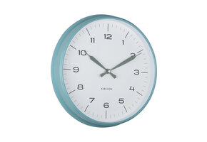 Karlsson - Wandklok Modern Factory - Misty blue & jungle green- Ø30cm