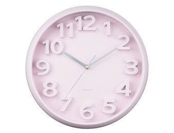Karlsson - Wandklok Elevated Classic Numbers - Zachtroze- Ø33,5cm