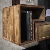 Hoyz Collection - Nachtkastje Brass - Massief Mango Zwart - Set van 2