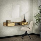 Hoyz Collection - Kaptafel Brass - Massief Mango Zwart - 123cm breed