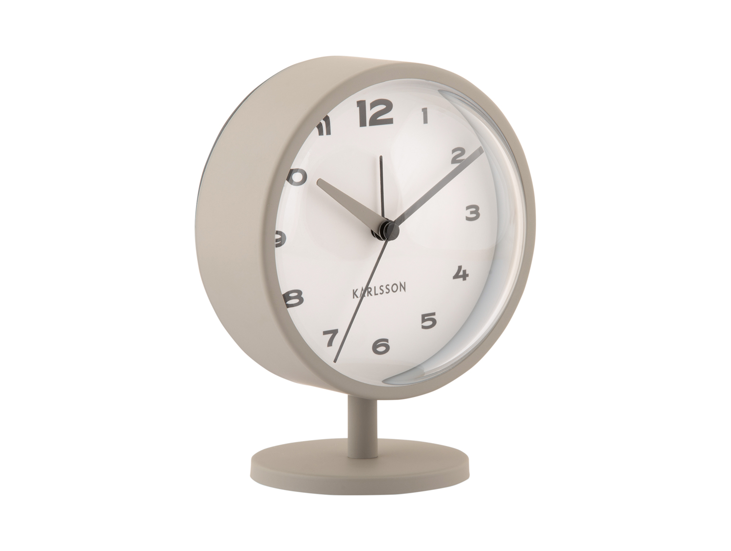 Karlsson - Wekker Brisk Dome - Donkergrijs