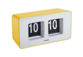 Karlsson - Wand/Tafelklok Funky Flip - Heldergeel