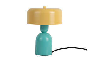 Leitmotiv - Tafellamp Double Funky - Turquoise blue & soft yellow
