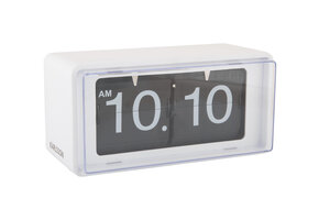 Karlsson - Wand/Tafelklok Retro Boxed Flip - Wit