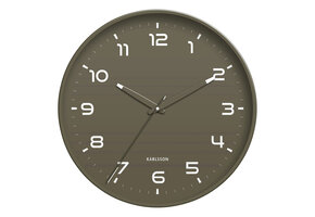 Karlsson - Wandklok Orgullo - Army green- Ø40cm