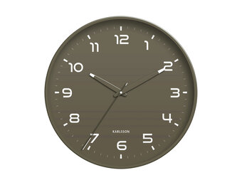 Karlsson - Wandklok Orgullo - Army green- Ø40cm