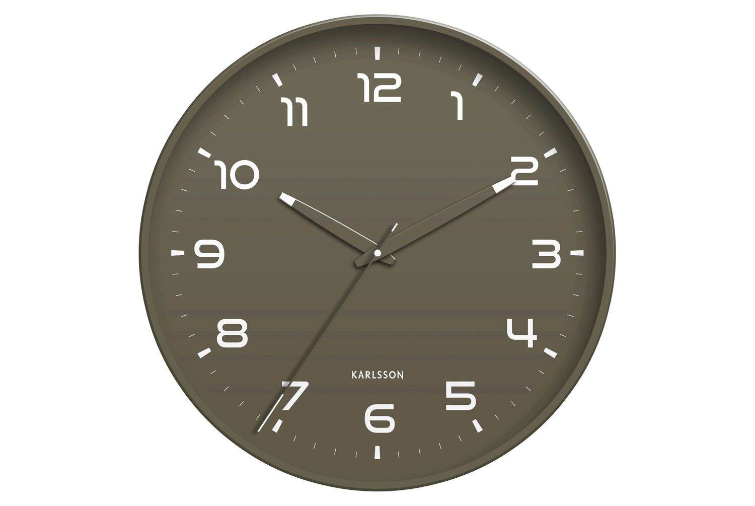 Karlsson - Wandklok Orgullo - Army green- Ø40cm
