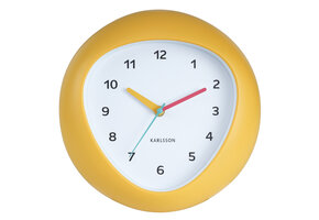 Karlsson - Wandklok Funky Vibes - Heldergeel- Ø25,5cm