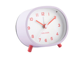 Karlsson - Wekker Cheeky Oval - Zachtpaars