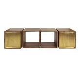 Hoyz Collection - Dressoir Brass - Massief Mango Zwart - 169cm breed
