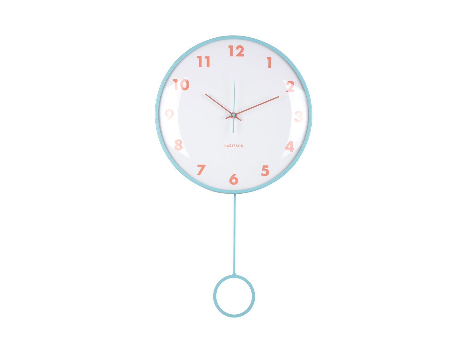 Karlsson - Wandklok Cheeky Dome Pendulum - Zachtblauw