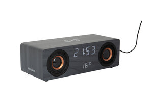 Karlsson - Wekker Classic BT Speaker Radio w. Phone Charger - Zwart