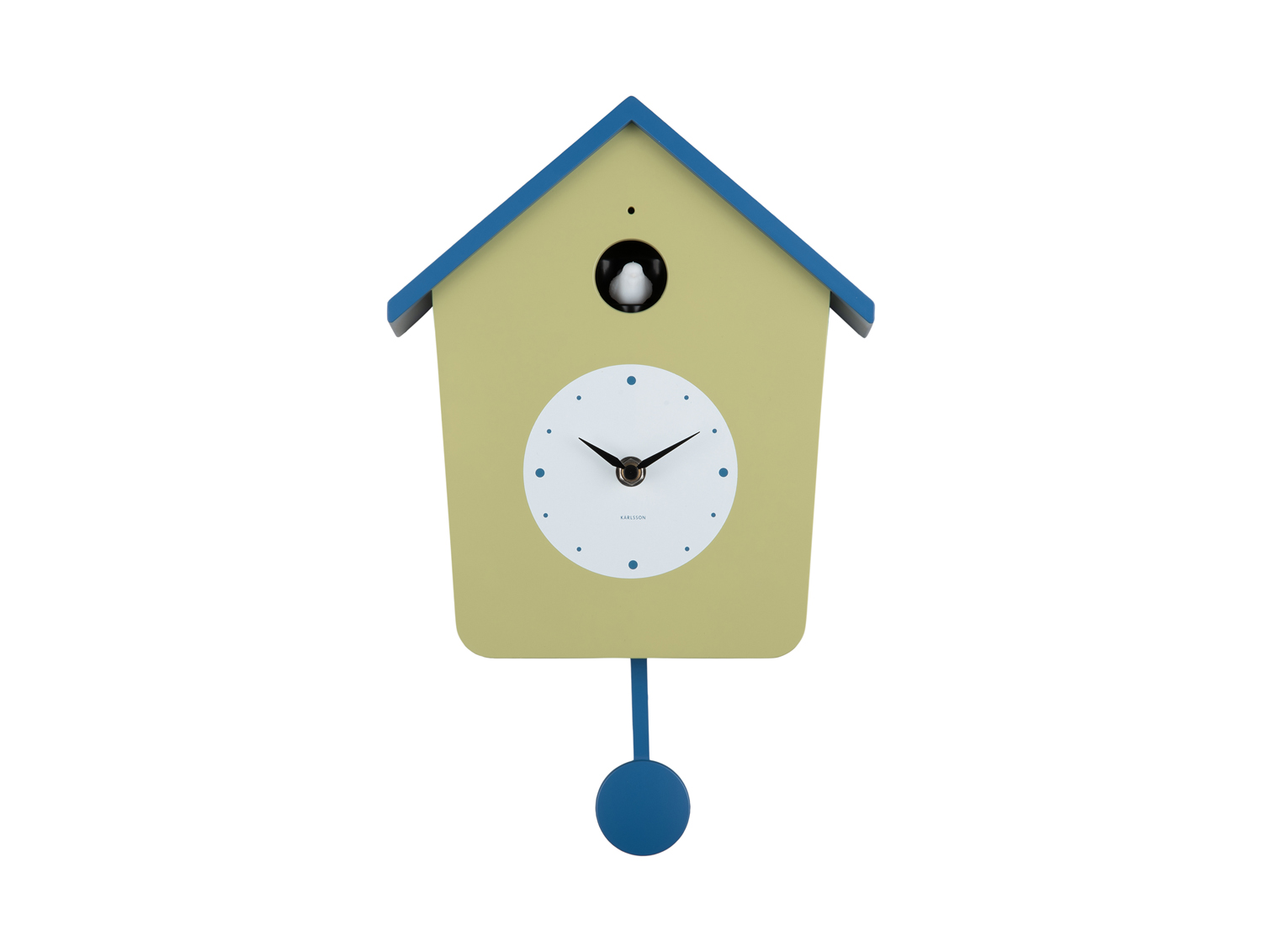 Karlsson - Wandklok Cuckoo Light - Tea green & classic blue