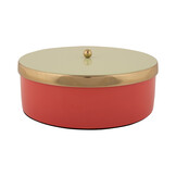 Present Time - Opbergbox Double Funky Large - Scarlet red & soft green