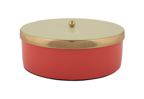 Present Time - Opbergbox Double Funky Large - Scarlet red & soft green