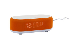 Karlsson - Wekker Vogue w. Phone Charger And Blue Tooth - Helderoranje