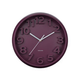 Karlsson - Wandklok Elevated Classic Numbers - Dark mauve- Ø33,5cm