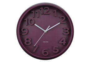 Karlsson - Wandklok Elevated Classic Numbers - Dark mauve- Ø33,5cm