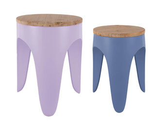 Leitmotiv - Kruk Set Double Funky - Soft purple & classic blue