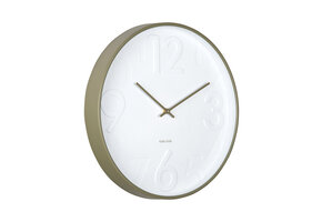 Karlsson - Wandklok Ayuno - Army green- Ø40cm