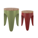 Leitmotiv - Kruk Set Double Funky - Army green & red ochre