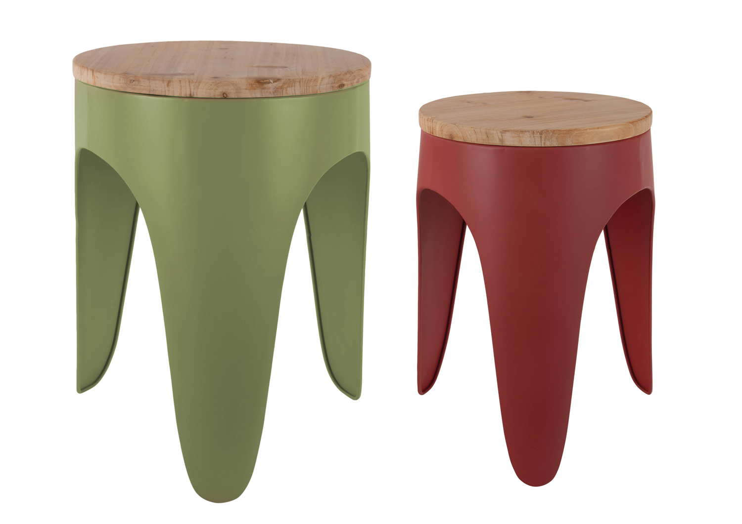 Leitmotiv - Kruk Set Double Funky - Army green & red ochre