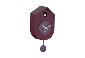 Karlsson - Wandklok Grato Cuckoo - Dark mauve & soft lavender