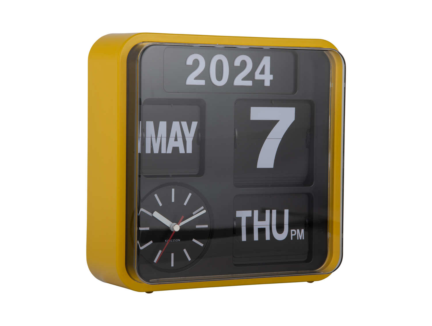 Karlsson - Wandklok Mini Flip - Geel