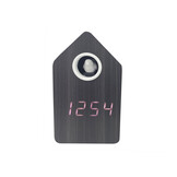 Karlsson - Wekker Cuckoo LED - Zwart hout