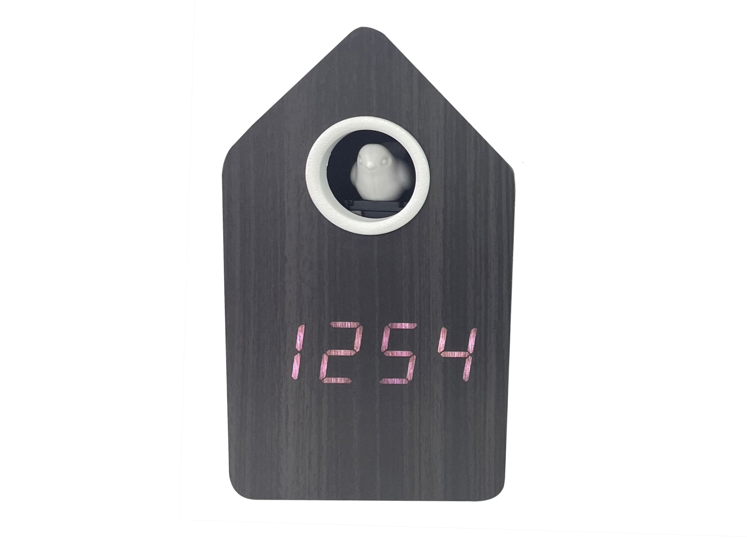 Karlsson - Wekker Cuckoo LED - Zwart hout