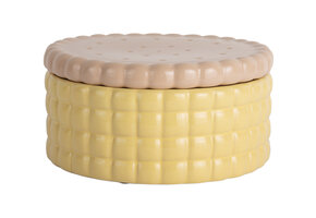 Present Time - Storage Jar Biscuit Box Large - Zachtgeel