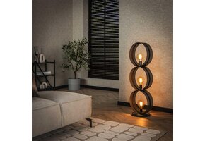 Hoyz Collection - Vloerlamp 3L Ring Geperforeerd - Charcoal