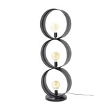 Hoyz Collection - Vloerlamp 3L Ring Geperforeerd - Charcoal