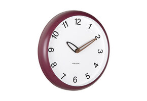 Karlsson - Wandklok Bella - Dark mauve