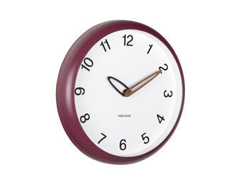 Karlsson - Wandklok Bella - Dark mauve