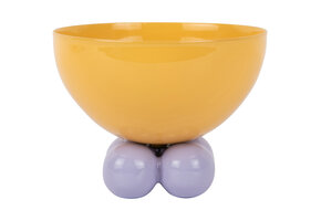 Present Time - Schaal Double Funky Medium - Bright yellow & soft purple