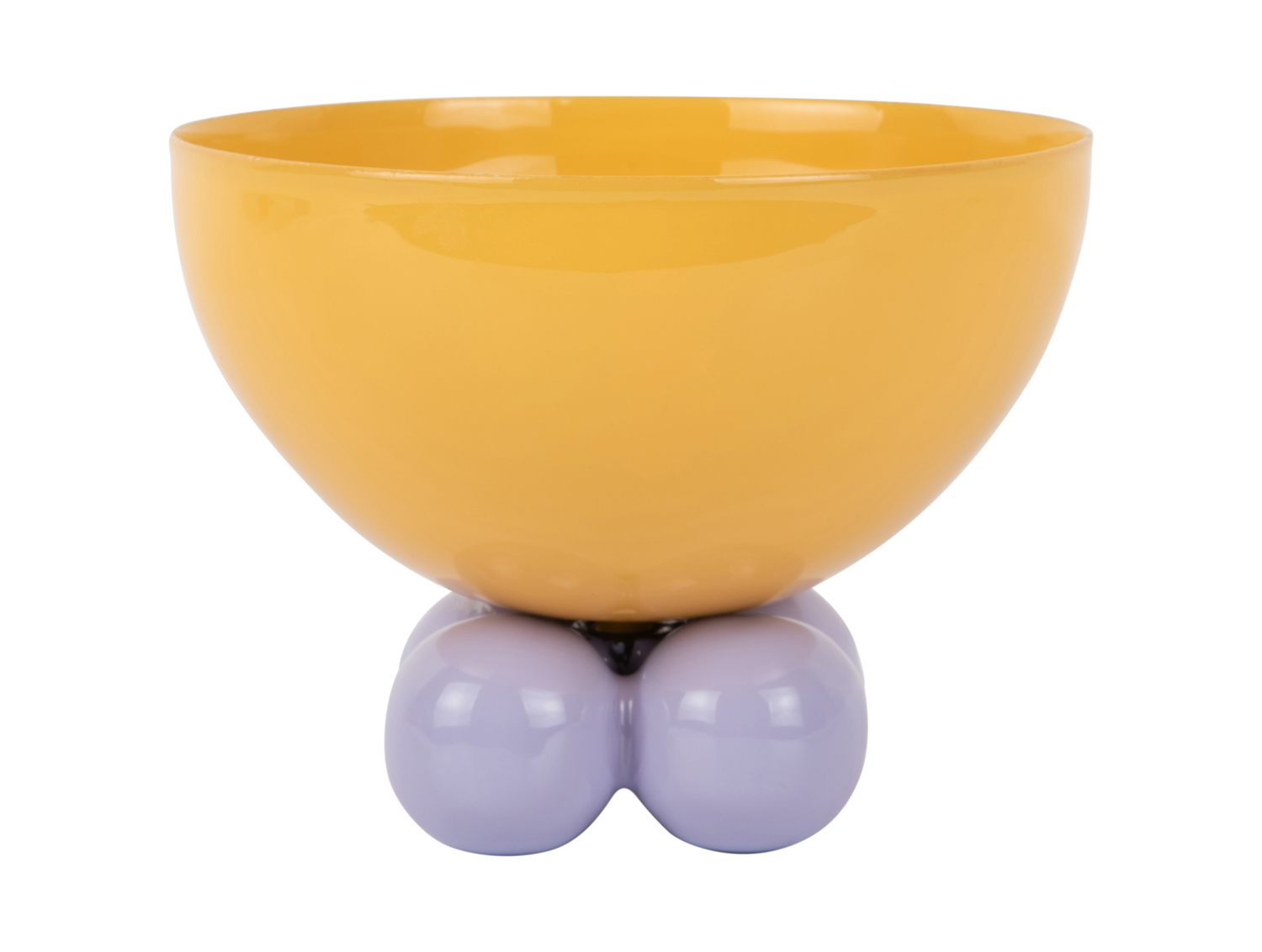 Present Time - Schaal Double Funky Medium - Bright yellow & soft purple