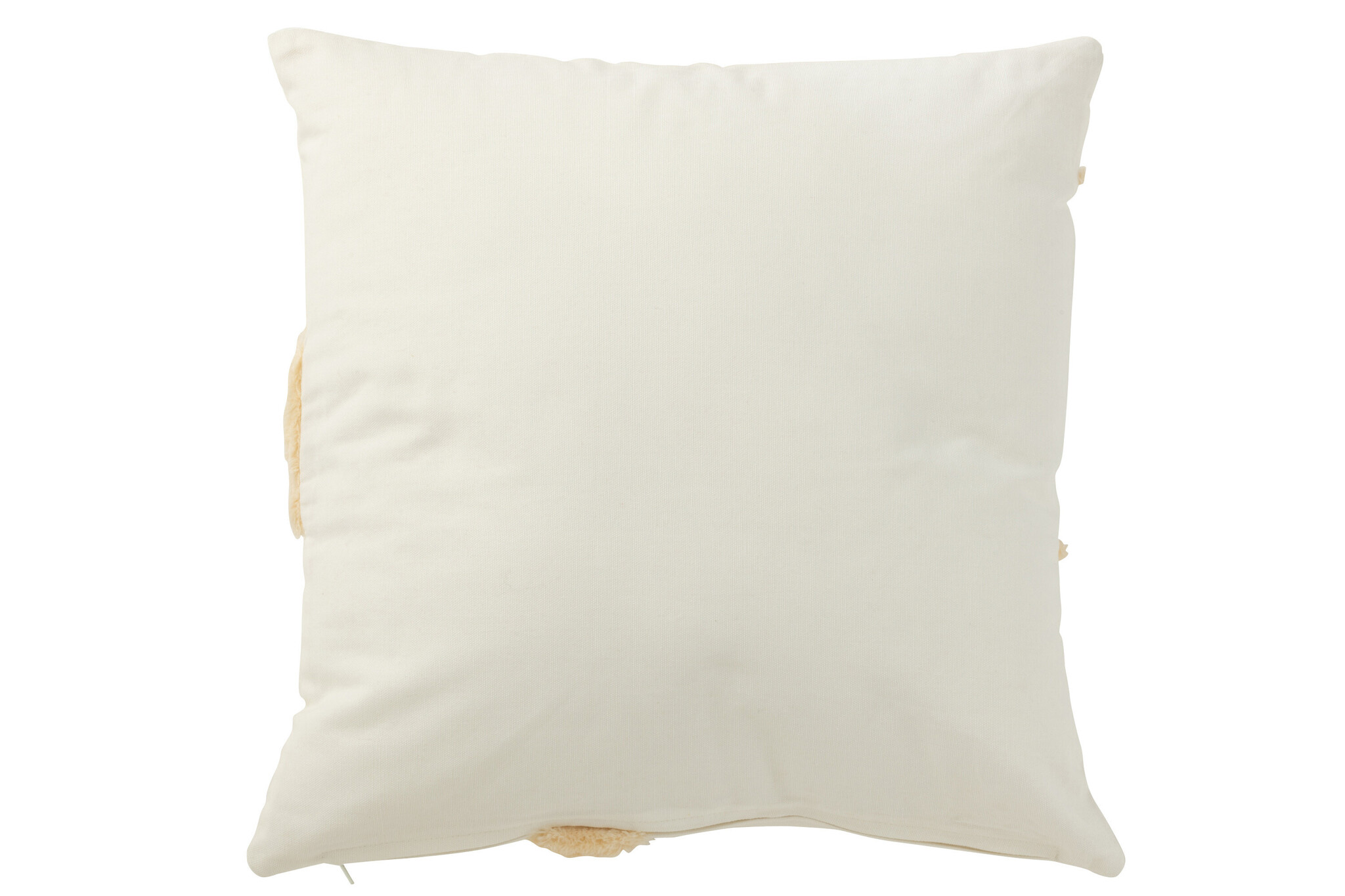 J-Line - Kussen Cirkel Textiel Wit/beige - 43x43x10cm