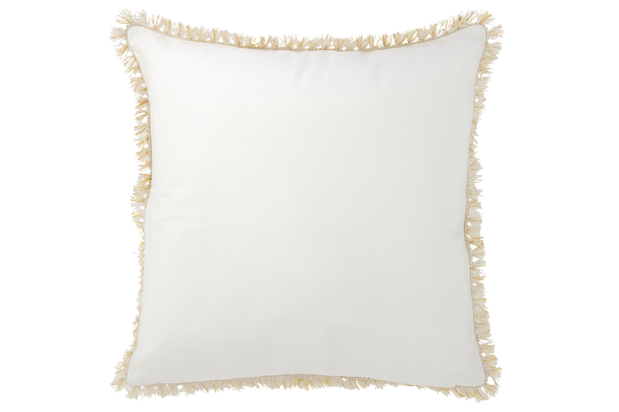 J-Line - Kussen Amour Textiel Wit/goud - 45x45x3.75cm
